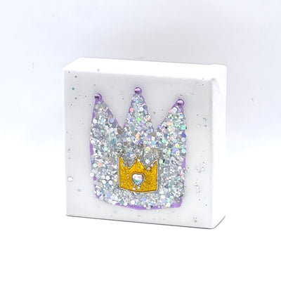 Silver Crown - Purple - Swarovski Crystals
