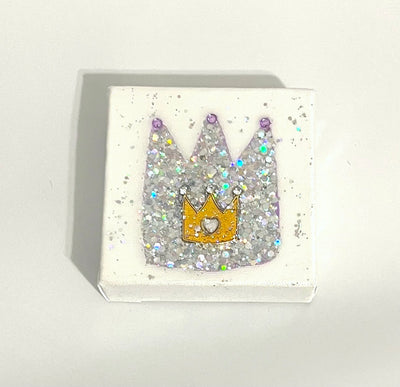 Silver Crown - Purple - Swarovski Crystals