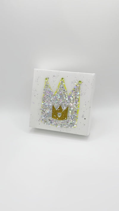 Silver Crown - Yellow - Swarovski Crystals